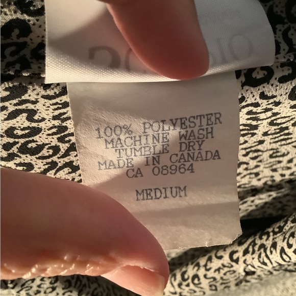 Vintage animal print long sleeve blouse by Scorpio - Picture 6 of 9